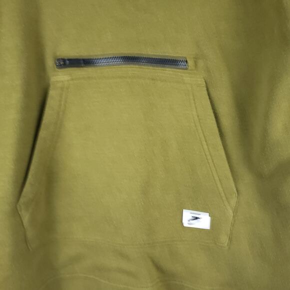 Nike Women's M Funnel Neck Tech Fleece Pullover Sweater Olive Green Gorpcore - Picture 2 of 10